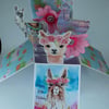Girls 10th Birthday Card with Llamas