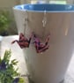 Origami crane earrings 