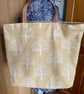 Yellow Trees Upholstery Fabric Shopping Bag 