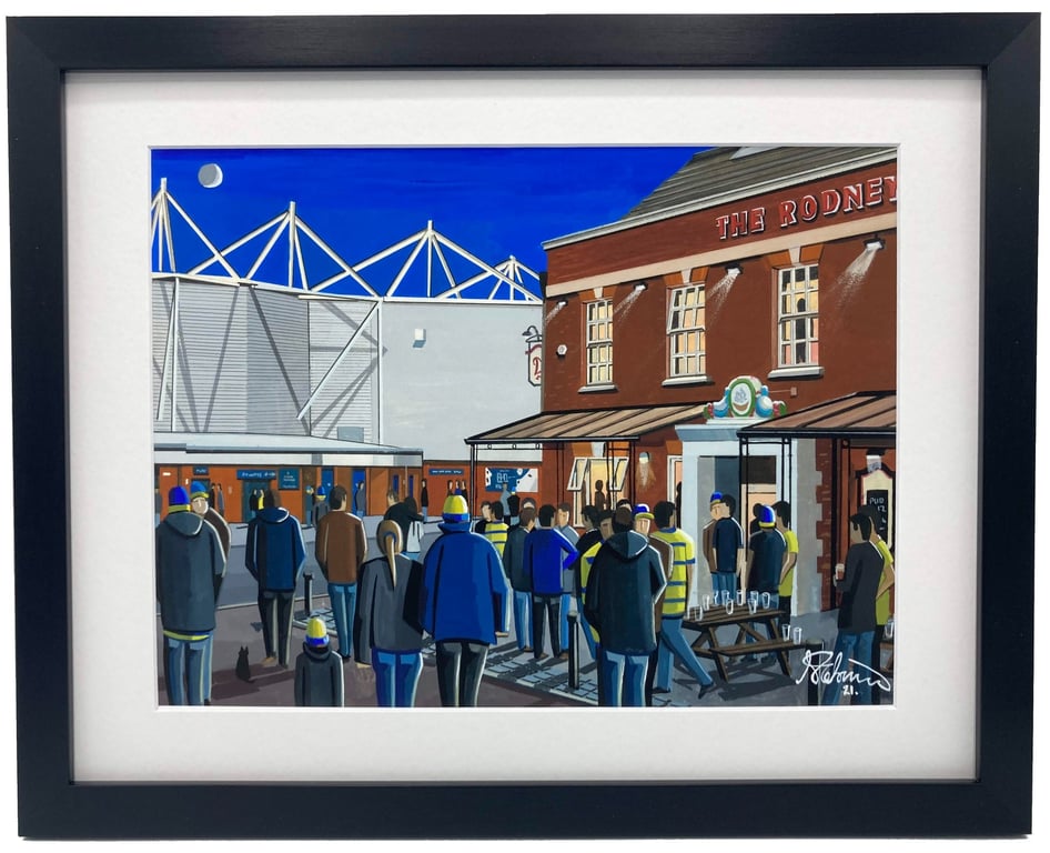 Warrington. Framed & Unframed Wolves Art Print, Rugby League Club, Stadium Gift