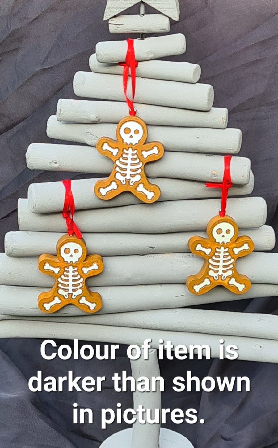 Set of 3 Gingerbread Skellies - Brown