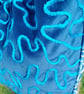 Mixed Blue, Couched Shoulder Bag, Great Gift, Soft Feel. - Image 5