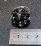 Black Clear Glass Adjustable Ring - Image 2