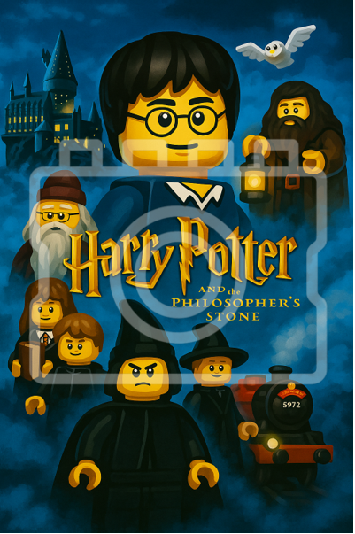 HARRY POTTER - PHILOSOPHERS STONE - LEGO-Inspired A4 Print - Ready to Frame