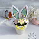 Green Easter Bunny Pot 