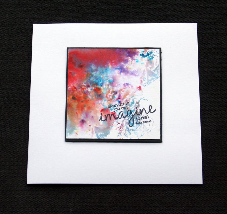 Imagine Colour Cloud - Handcrafted (blank) Card - dr17-0035