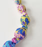  Yellow Blue Pink Purple Liberty Print Fabric Necklace - Tresco Summer Z Print - Image 2