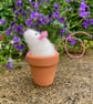 Cute mouse in pot, needle felted - Image 5