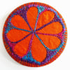 Pocket Mirror 58mm Fabric Pocket Mirror Machine Embroidery Handbag Accessory