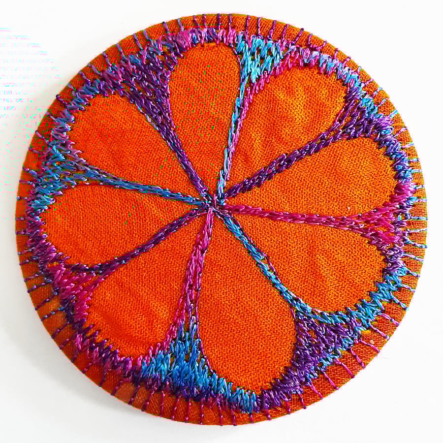 Pocket Mirror 58mm Fabric Pocket Mirror Machine Embroidery Handbag Accessory