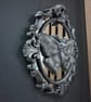 Gold Gothic Deathmoth Glass Mirror 19cm Frame - Image 4