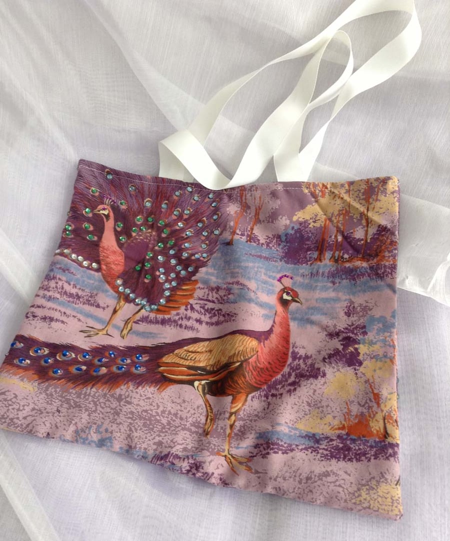 Pretty as a peacock small TOTE bag 