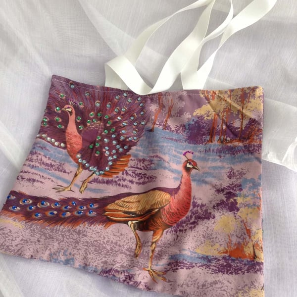 Pretty as a peacock small TOTE bag 