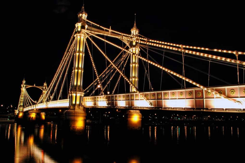 Albert Bridge London England UK 18"x12" Print