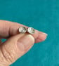 Small silver stud earrings, round studs - Image 4