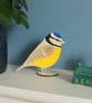 Standing Wooden Blue Tit Decoration - Image 1