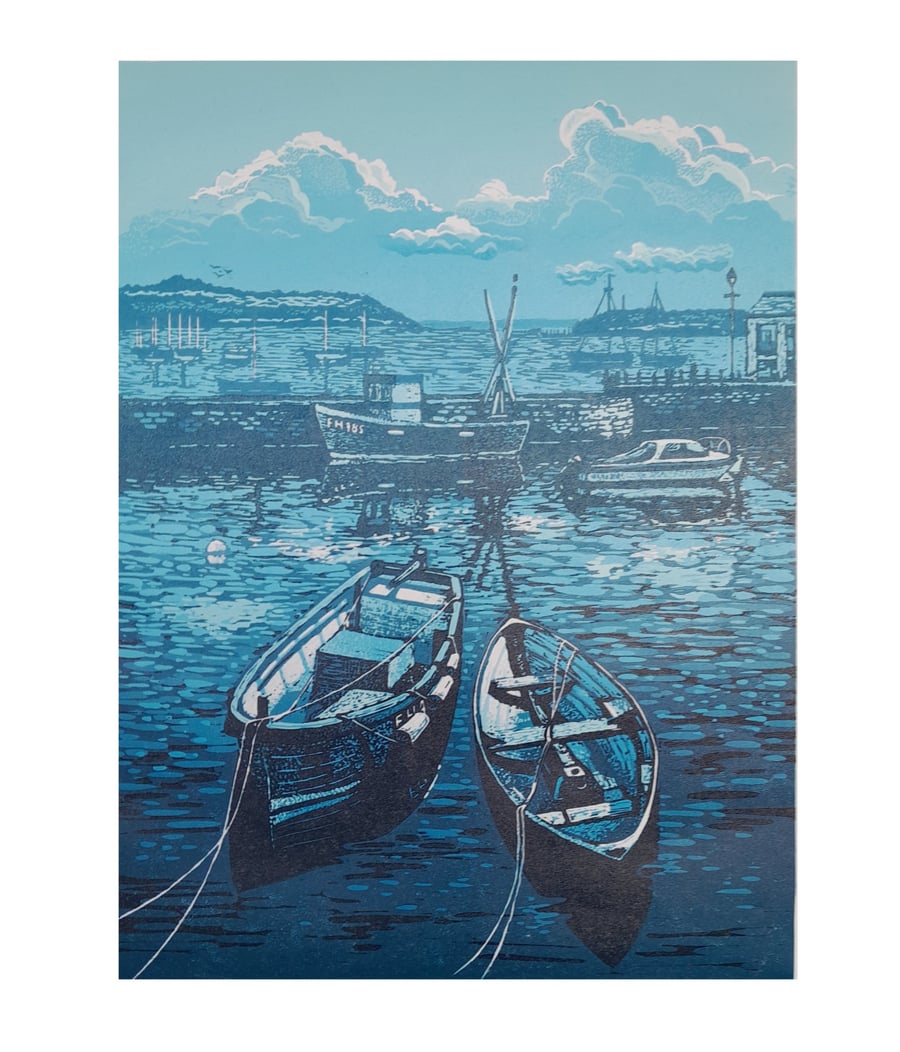 Image of Safe Harbour - Reduction Linoprint