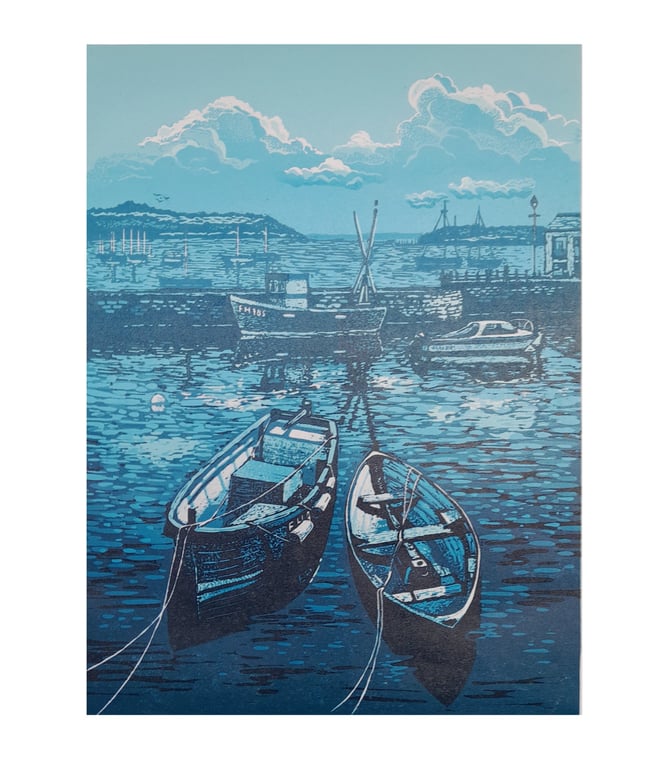 Safe Harbour - Reduction Linoprint