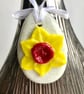 Glass Daffodil Easter Egg Decoration - Image 1