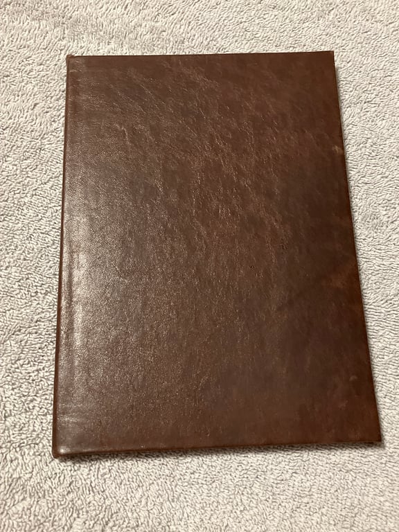 A5: Brown coloured Leatherbound Lined Notebook - FREE SHIPPING