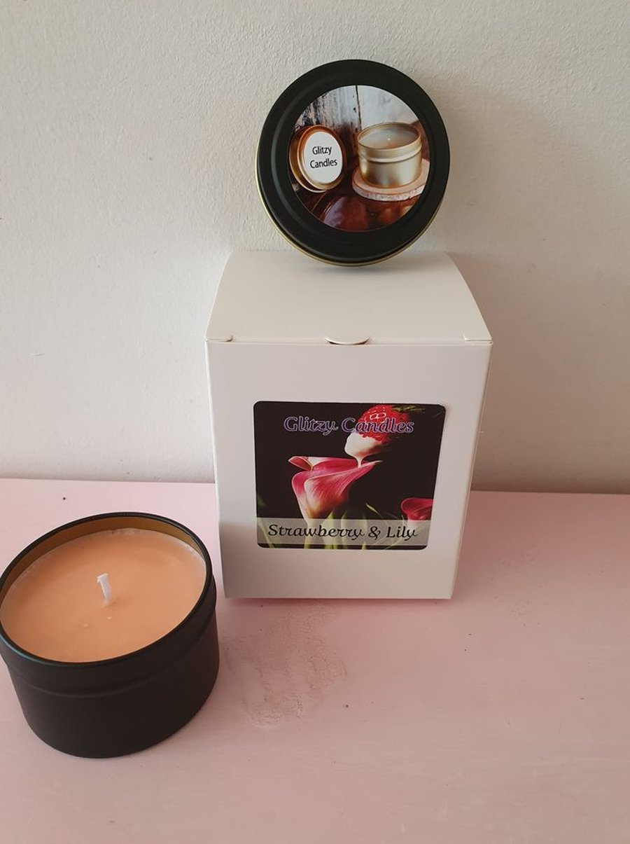 Soya Candle Strawberry & Lily
