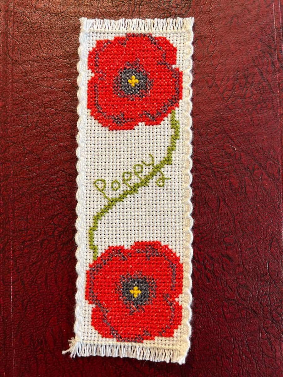 Poppy Counted Cross Stitch Bookmark Kit