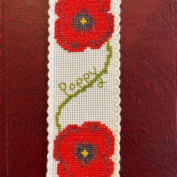 Poppy Counted Cross Stitch Bookmark Kit