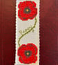 Poppy Counted Cross Stitch Bookmark Kit