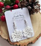 Micro Crochet Snowflake Christmas Earrings - Image 2