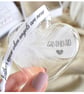 Grandad Memorial Feather Bauble, In Memory of Grandad, Heart Glass Christmas Orn - Image 2