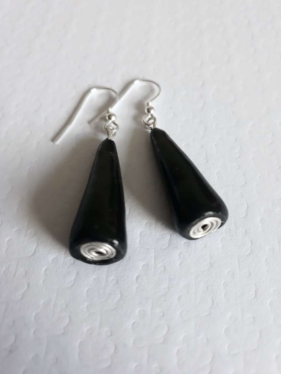 Black Cone Earrings