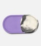 Purple Black and White Marbled Oval Jewellery Tray, Decorative Catchall Dish - Image 3