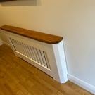 Painted Radiator cover with solid wooden top Small