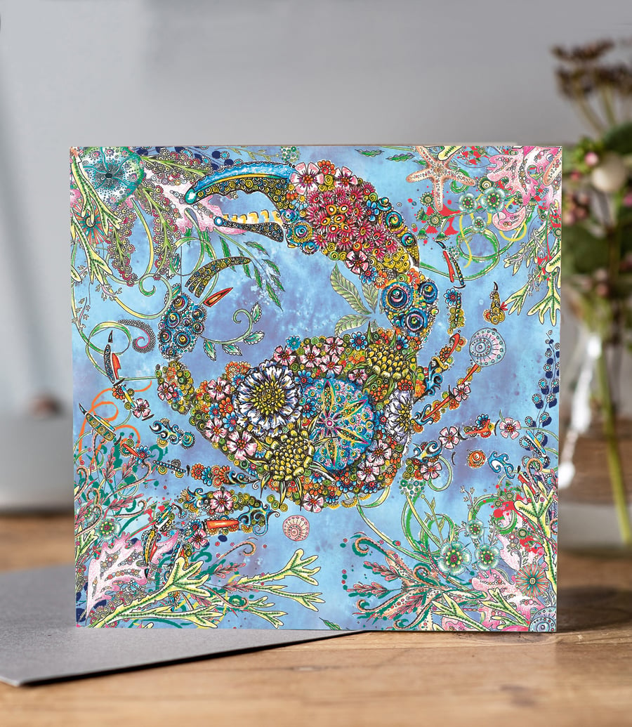 Beautiful Crab Greeting card