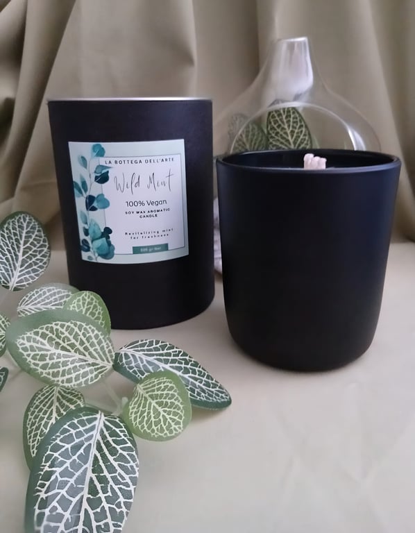 Wild Mint Scented Candle Handmade Vegan Friendly 