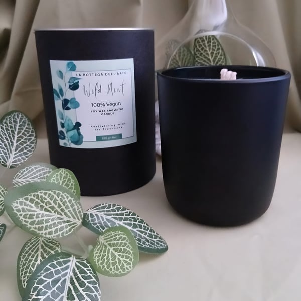 Wild Mint Scented Candle Handmade Vegan Friendly 