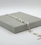 Silver link bracelet knotted and paperclip links - Image 3