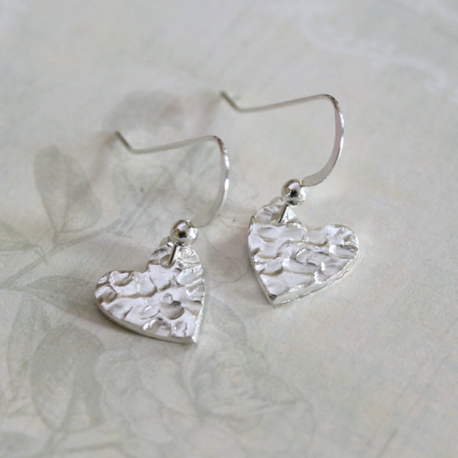 Heart shaped, Silver hearts, Silver earrings
