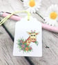 Floral Giraffe Gift Tags - set of 4 tags - Image 3