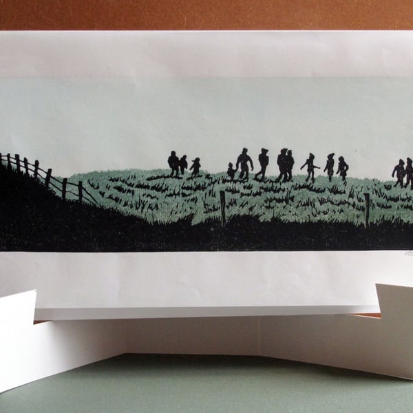 Original multi-block lino print.