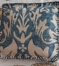 Blue and red kantha-stitched small lavender pillow - Image 2