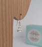 Silver Orchid Earrings - Small Flower Drop Earrings in Sterling Silver - Image 3