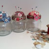 Pin cushion jar