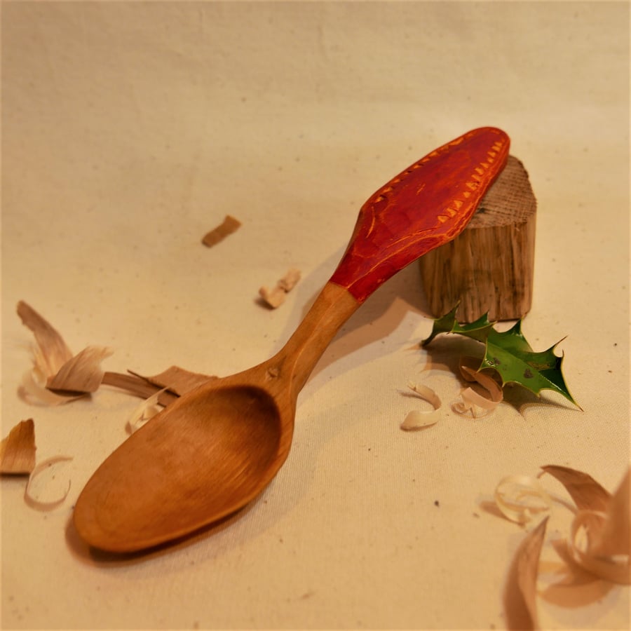 Handcarved Birch Eating Spoon