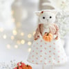 Knitted cat doll with pumpkin, Autumn Harvest Farmhouse decoration