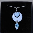 Meadow mist enamel pendant