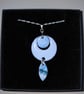 Meadow mist enamel pendant