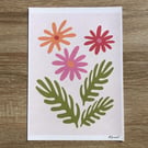 Matisse Flowers Print, A4 Giclee Print, Graphic Art, Floral Wall Art, Fun Art 