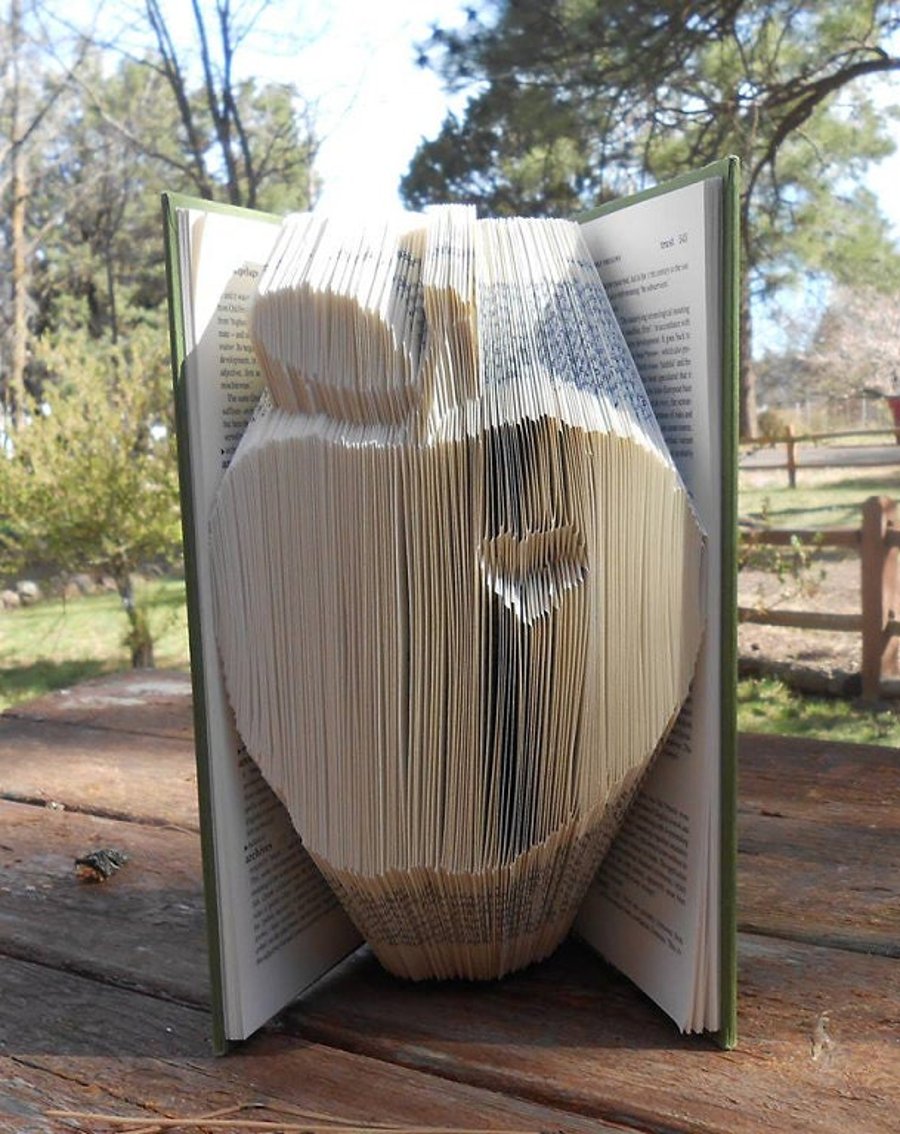 Apple with Heart MMF Book Folding Pattern - EMAILED PDF PATTERN