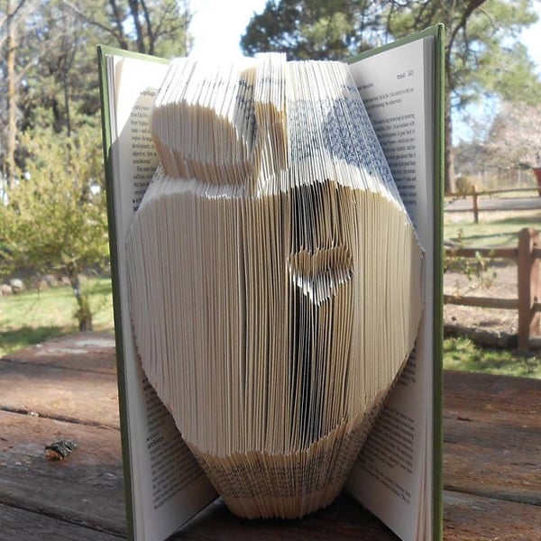 Apple with Heart MMF Book Folding Pattern - EMAILED PDF PATTERN
